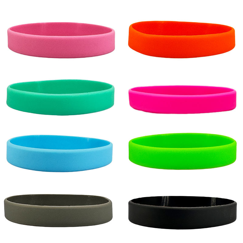 Inventario de color sólido pulsera de silicona deportiva para niños adultos simple equipo de pulsera de goma brazalete soporte personalizado image 6