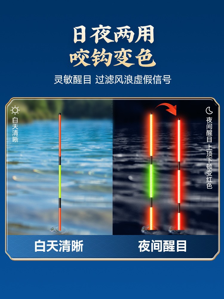 Pequeño traje de deriva luminosa Fengxian con caja de deriva al por mayor conjunto integral de múltiples aguas deriva de pescado anzuelo de mordida deriva de pescado crucian que cambia de color deriva de pescado