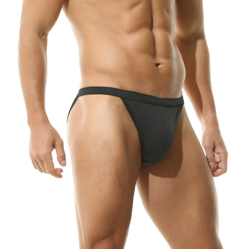 CSGS European and American new men's high-cut swimming trunks nylon carry points large bag beach leisure hot spring briefs