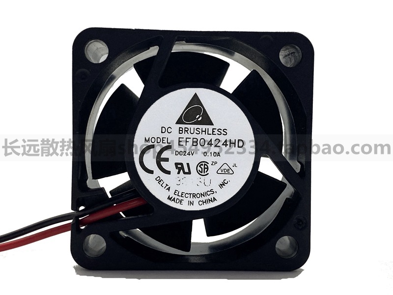 原装台达 4020 24V 0.10A EFB0424HD 3线 滚珠变频器散热风扇 4CM