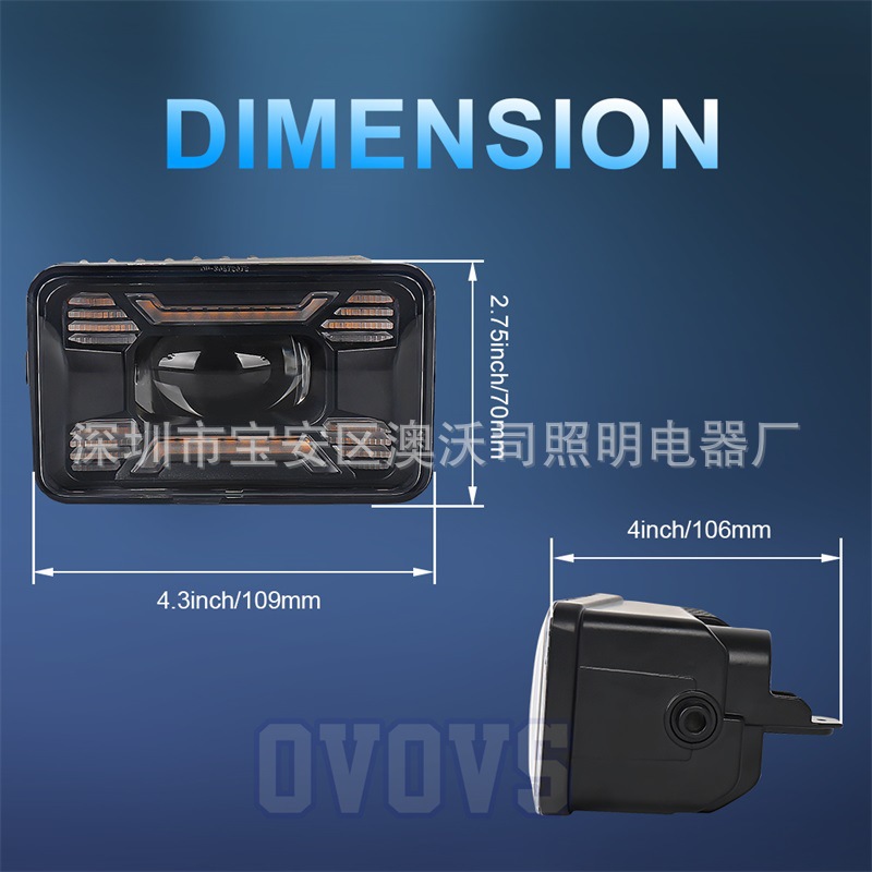 Cross-border special for Raptor F150 American standard car 15-16 years modified LED front fog lamp with daytime running lamp 30W fog lamp
