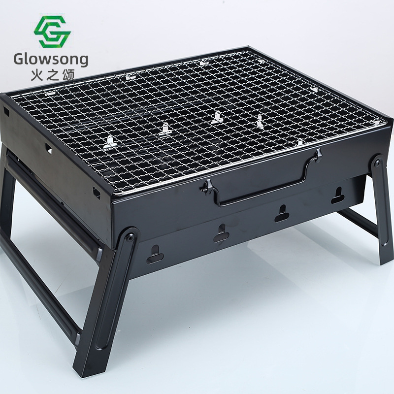 Parrilla de barbacoa portátil al aire libre doméstico plegable pequeño utensilios de barbacoa horno de carbón horno de carbón horno de barbacoa de carbón