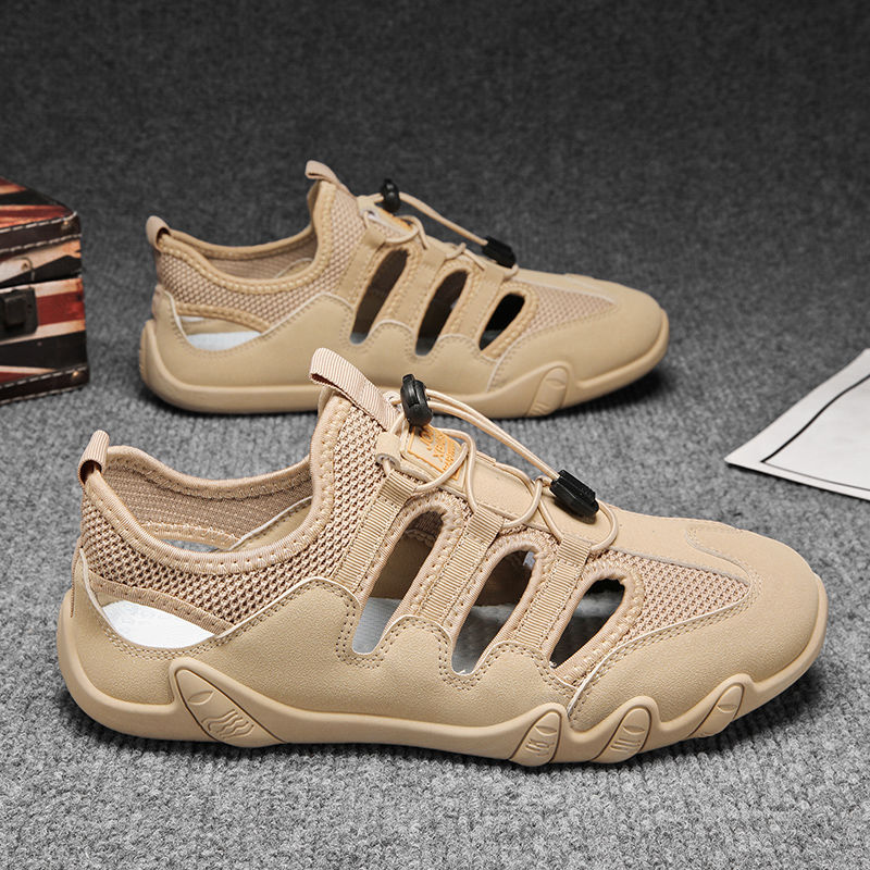 凉鞋男夏季外穿防滑镂空不臭脚青少年户外运动沙滩涉水包头洞洞鞋