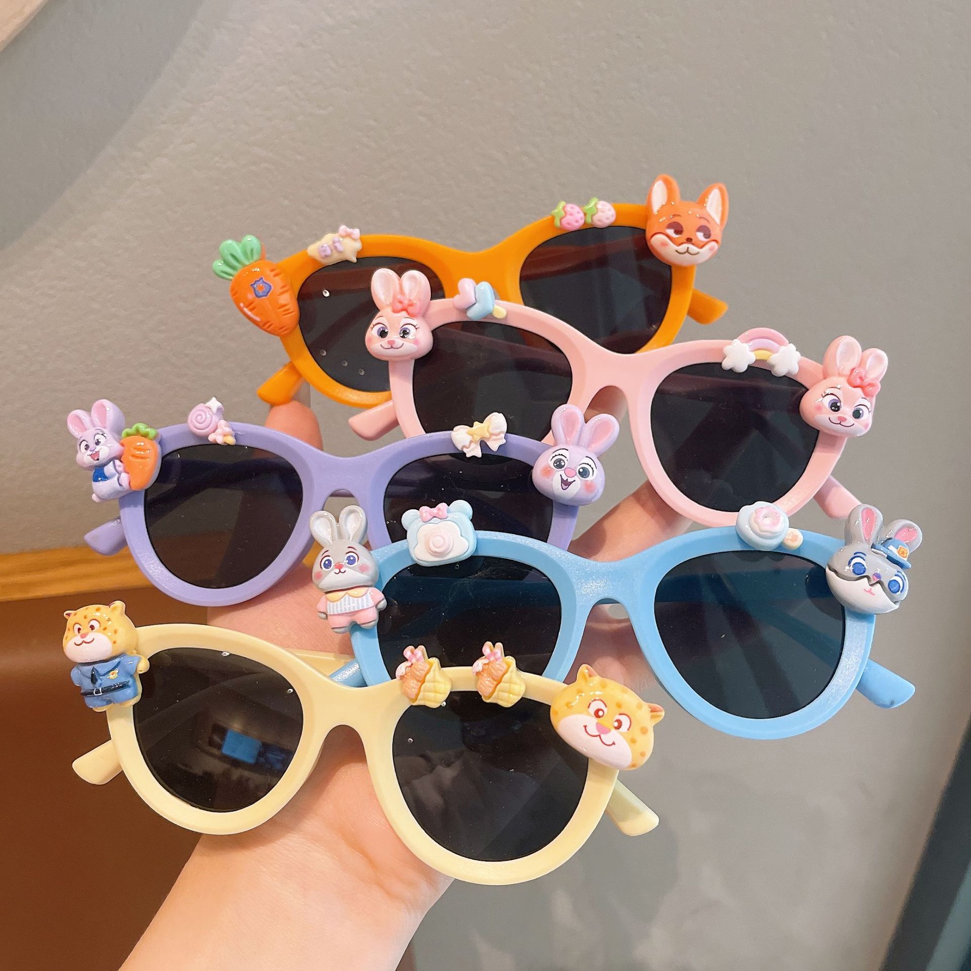 New Children's Sunglasses, Cute Baby Cartoon Sunglasses, Girls' Sunglasses, Decorative Funny Photo Props, Boys' Toys