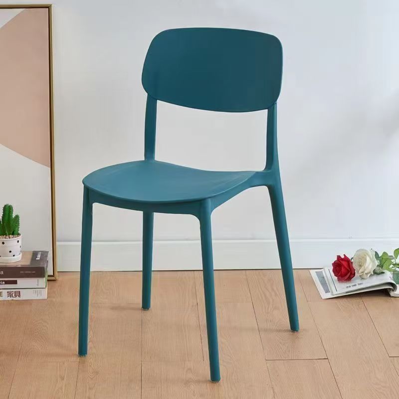 Silla de plástico para el hogar silla de respaldo de restaurante gruesa mesa de comedor silla de comedor comercial taburete moderno simple y cómodo al por mayor