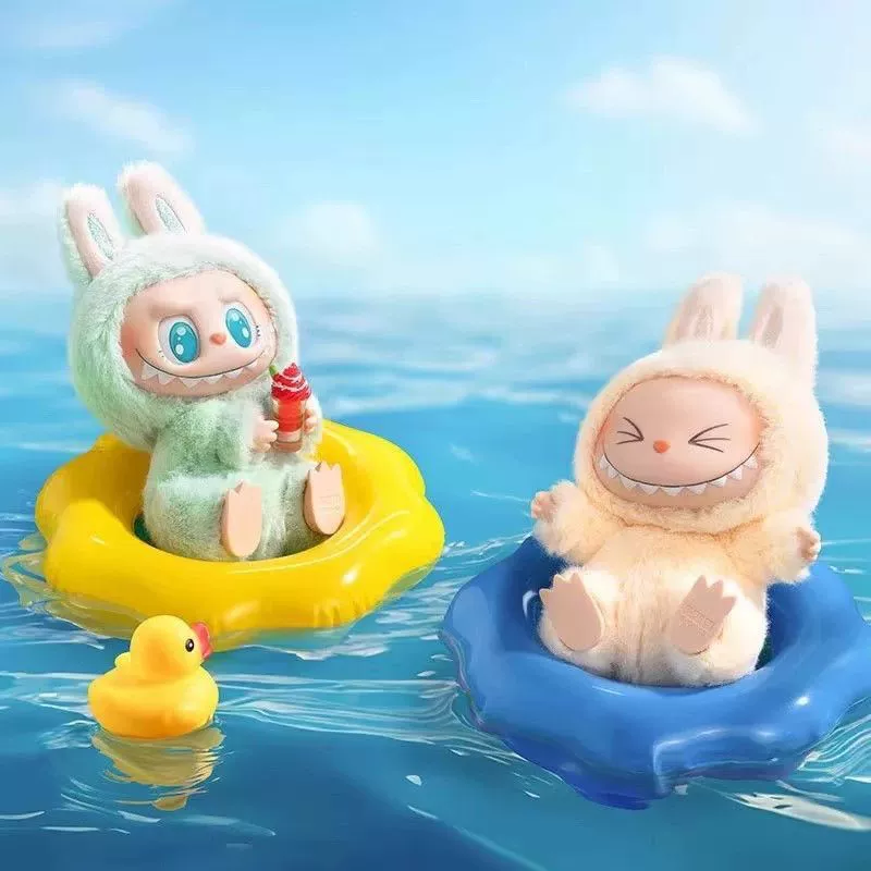 ПОМПАРТ Bubble Mart LABUBU сидячий вечеринный виниловый плюшевый blind box макарон второго поколения подвеска
