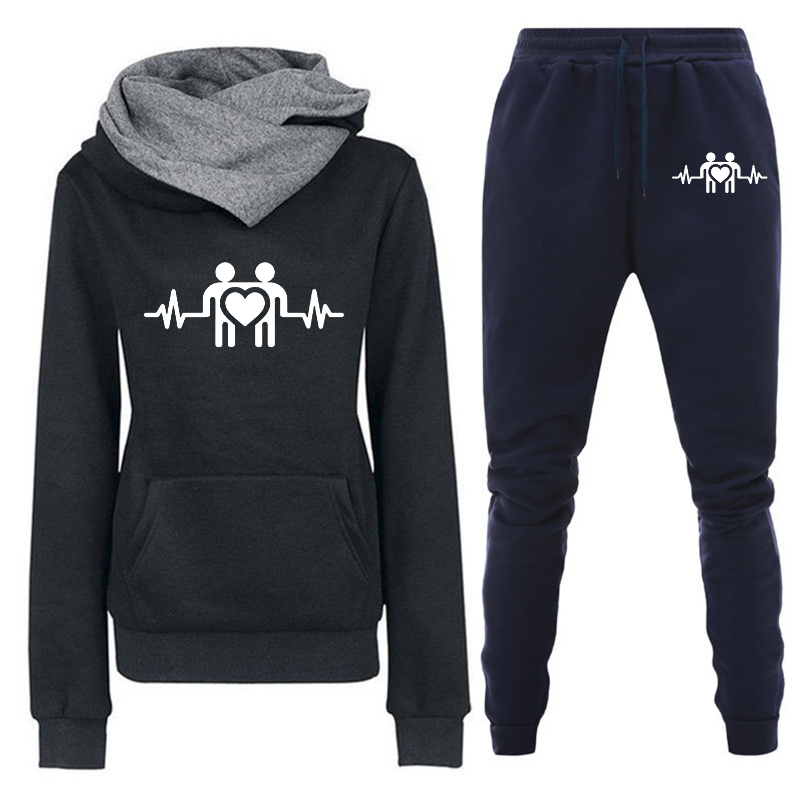 Comercio exterior transfronterizo Otoño e Invierno Nuevo traje de ropa deportiva con capucha y forro polar pantalones de suéter de mujer ropa de mujer al por mayor image 16