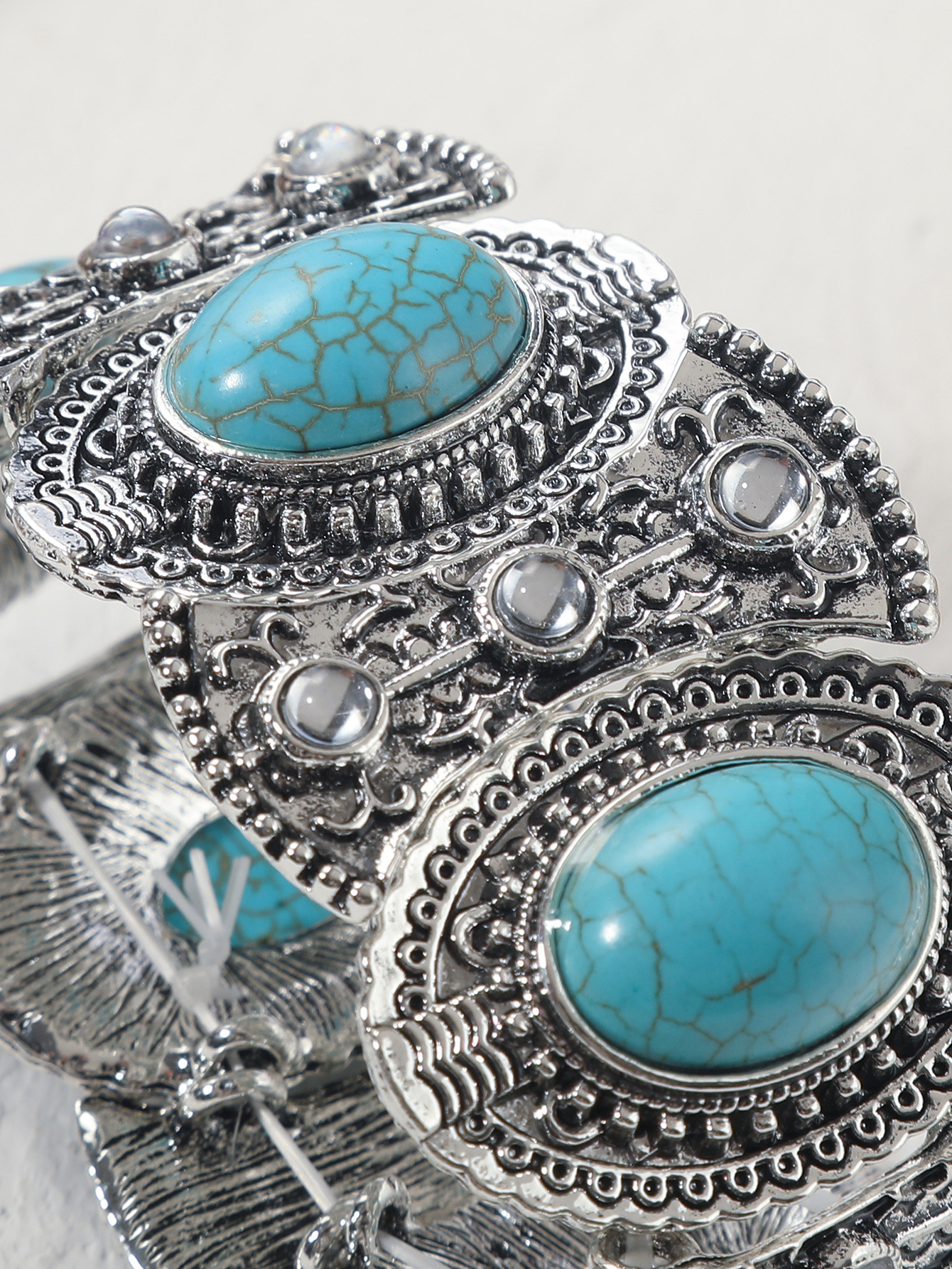 Ethnic Style Water Droplets Alloy Turquoise Plating Women's Pendant Necklace 1 Piece display picture 10