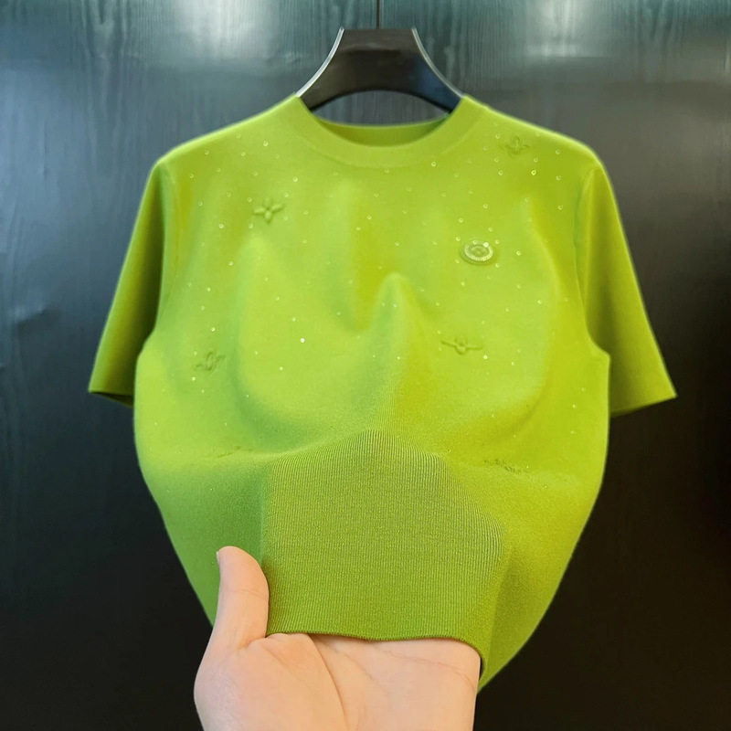 3D设计师款老花系列~早秋新款高品质舒适时尚男士圆领百搭短袖T恤|undefined