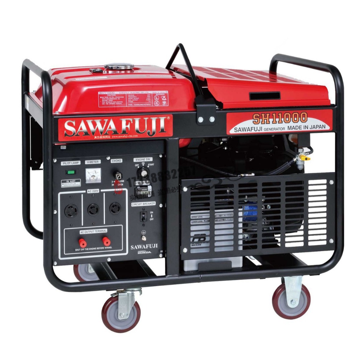 8.5KW泽藤本田汽油发电机组10KVA发电机组SAWAFUJI进口SH11000HA