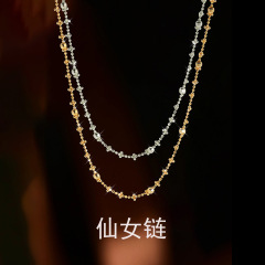 S925純銀ネックレス女性金メッキアンドロメダネックレス純銀ブレスレット女性満天星鎖鎖鎖鎖軽贅沢高級感