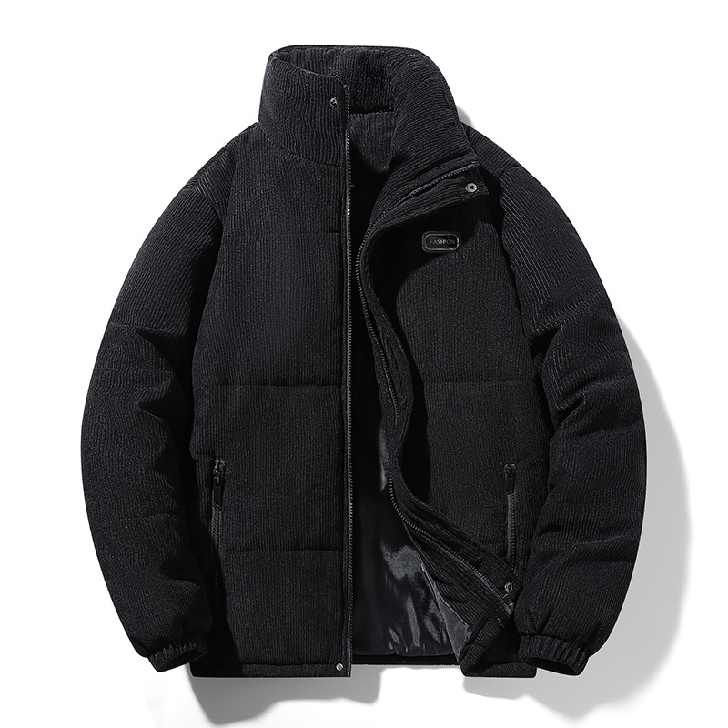 Neue Herren-Baumwollwattierte Jacke für Herbst/Winter 2025 – Dicke Thermojacke mit Baseballkragen_voghion.com