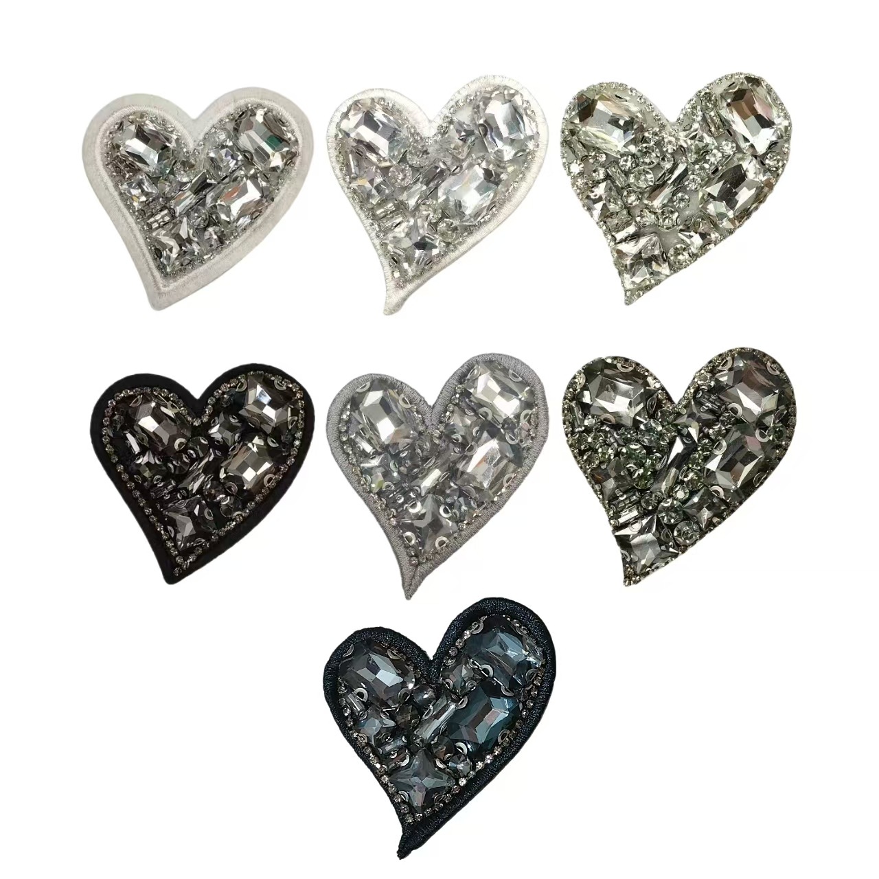 轻奢风手工钉珠时尚小清新水钻爱心补丁贴毛衣外套饰品服装辅料