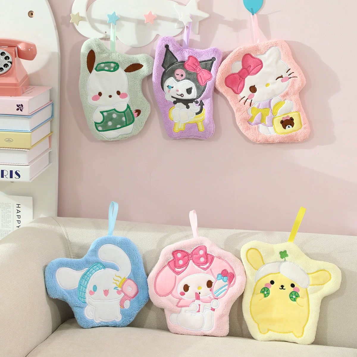 Новое мультяшное кухонное полотенце для рук, подвесное, милое, утолщенное, для ванной комнаты, бытовое, впитывающее полотенце, безворсовая тряпка, милое