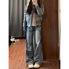 アメリカの水洗いマイクロラッパのジーパンの女性の春の新型のデザイン感が低いです。
