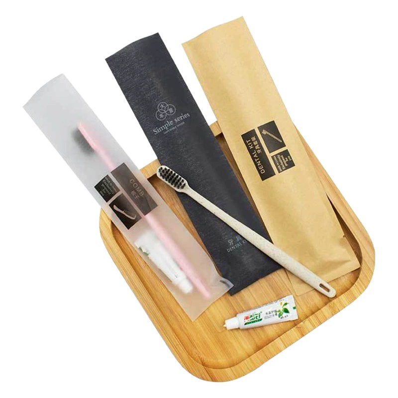 Одноразовые принадлежности для гостиниц, мягкая зубная щетка, зубная паста, шампунь, расческа, набор туалетных принадлежностей оптом для номеров B&B