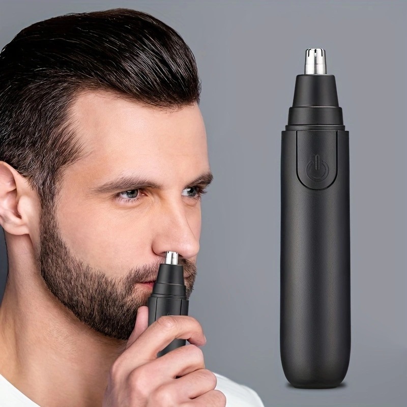 Cortador de pelo nasal eléctrico recargable para hombres tijeras de eliminación de pelo nasal para mujeres afeitarse
