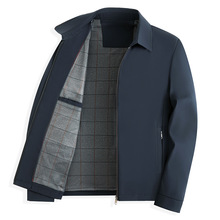 中老年男士行政干部装外套2025春秋商务休闲高档中年爸爸翻领夹克