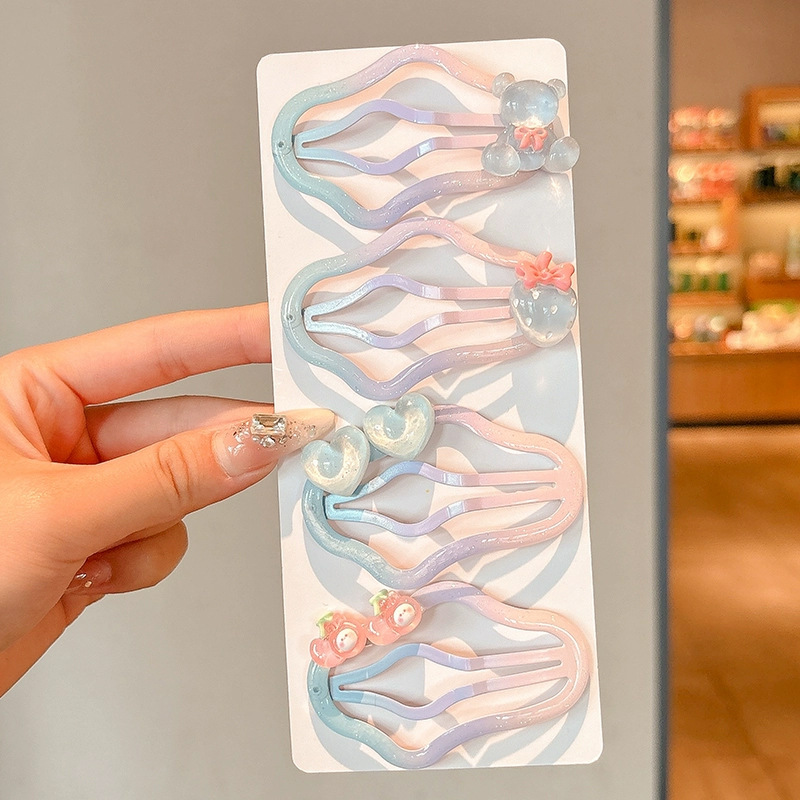 Horquilla de estrella colorida de dopamina, accesorio para el cabello para niños, horquilla con clip de flequillo lateral bonito para niñas, adorno para el cabello con clip BB.