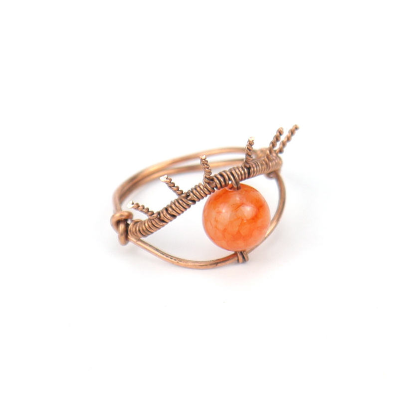 Retro Devilu0027S Eye Agate Plating Rings 1 Piece