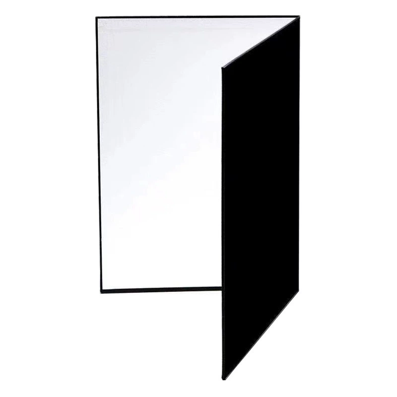 Стоящий складной утолщенный отражатель для фотосъемки формата А4 Натюрморт Продукт Светонаполненный крючок для фотосъемки Жесткий картонный фон с черно-белым краем