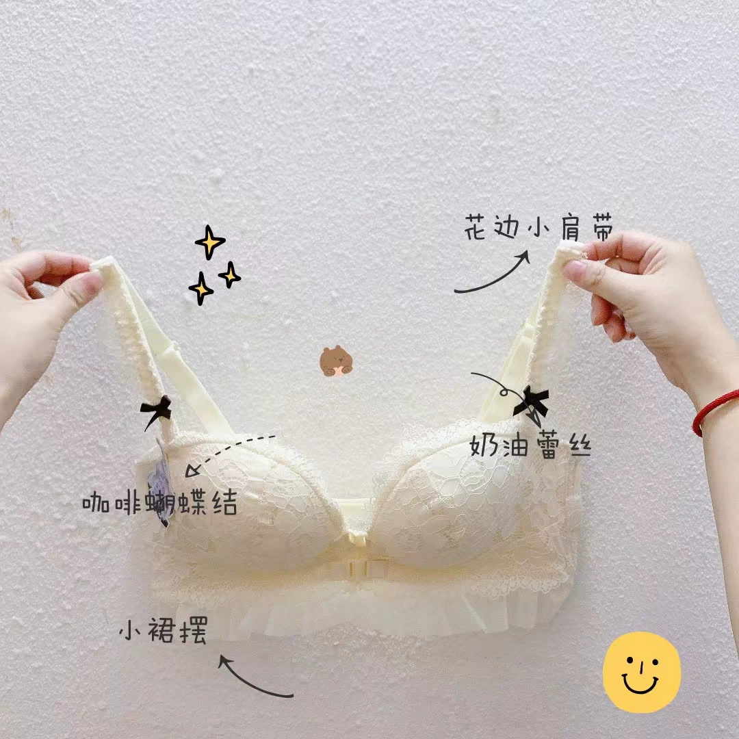 Fashionable sexy lace push up bra, wireless bra, teen girl bra, set, beautiful back, wholesale