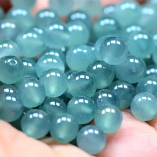 Natural A Goods Jade Beads Guatemala Jade Beads Ice Sky Blue Bracelet Necklace Jade Beads