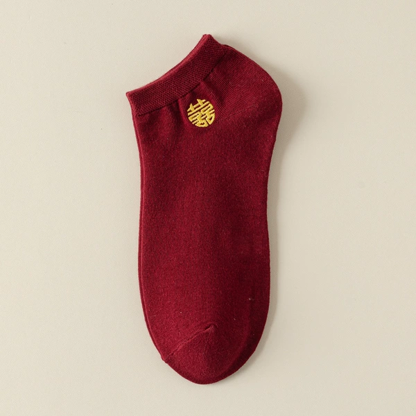 Men's wine-red socks/welcome