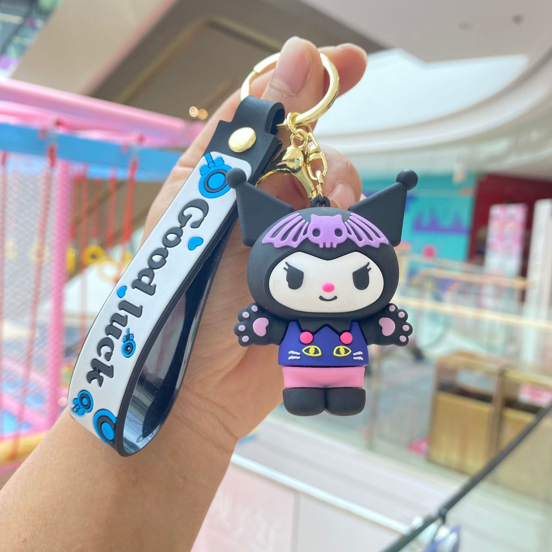 Creativo de dibujos animados Sanrio familia llavero Liga traviesa llavero coche llavero colgante regalo al por mayor