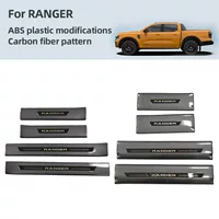 Подходит для 23 полосок на пороги Ford RANGER, модифицированных защитных полосок для педалей приветствия, декоративных полосок для модификации интерьера