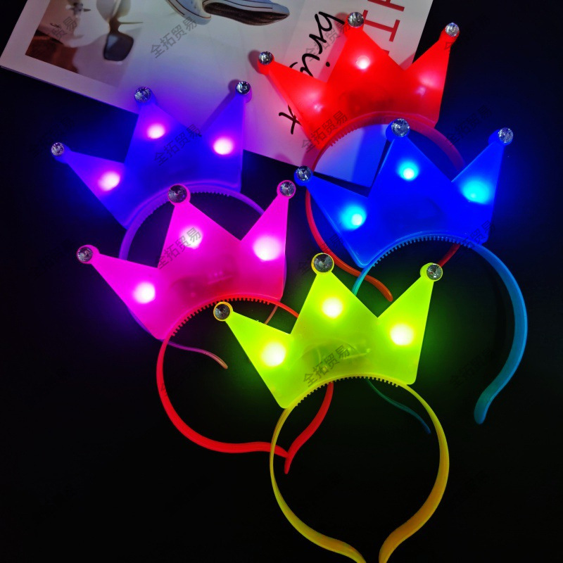 Concierto de palos fluorescentes estrella pentagonal brillante azul brillante aro de cabello flash stick props de la fiesta