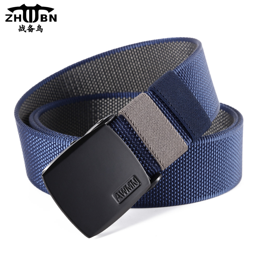 2022 nuevo cinturón de nylon de dos colores de doble cara para hombres y mujeres neutrales casuales pantalones de todos los partidos cinturón de moda juvenil al por mayor