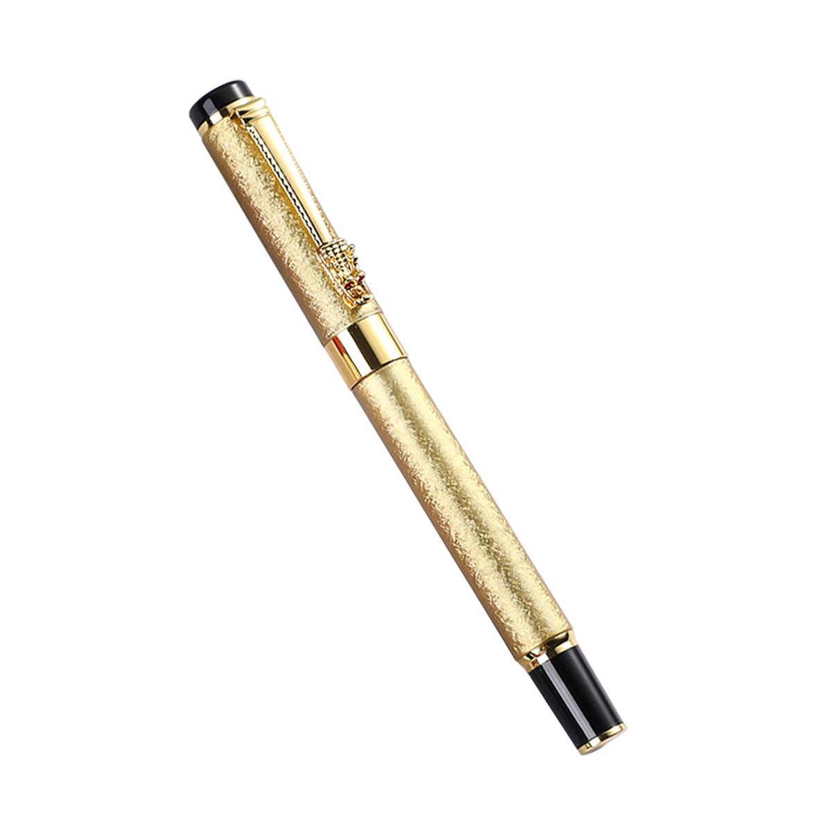 Fabricante en stock metal firma pluma color arrugas agua pluma retro grifo pluma de gel regalo de negocios pluma del grano