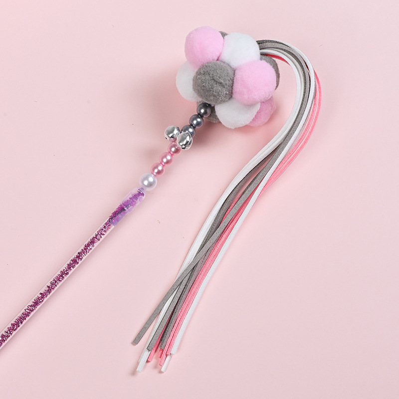 Hada divertido gato palo mordedura-resistente gato juguete perezoso divertido gato artefacto pluma Bell gato suministros para mascotas al por mayor transfronteriza