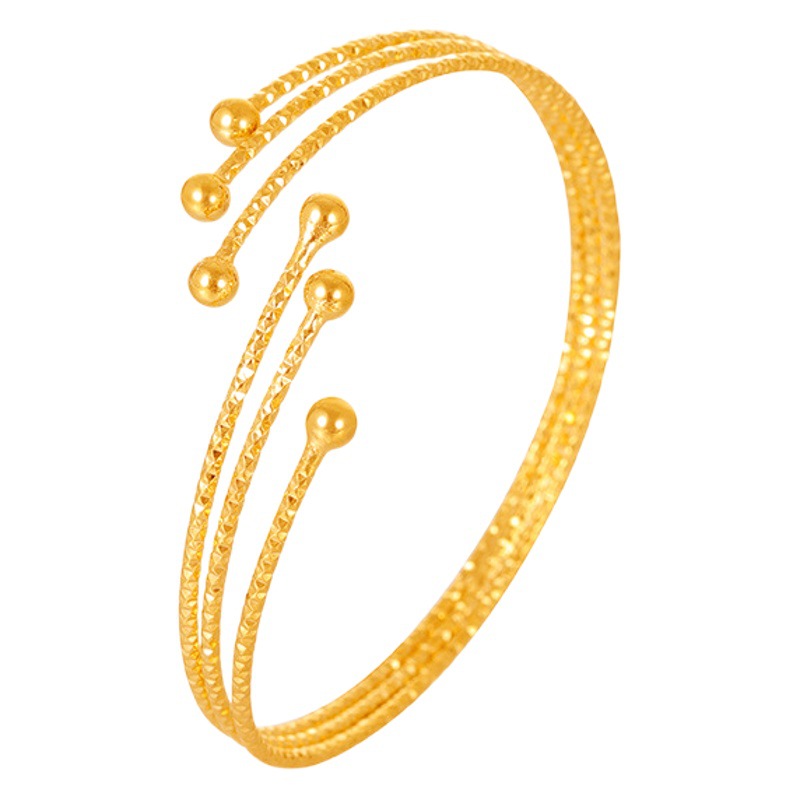 Arena abierta pulsera de oro mujer estrellado multi-anillo pulsera ajustable joyería simple estilo de moda al por mayor suministro directo de fábrica