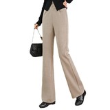 中年妈妈裤子女春秋装羊毛呢西装微喇裤2024新款洋气高腰加厚秋冬，女装休闲裤，妃慕昵服饰