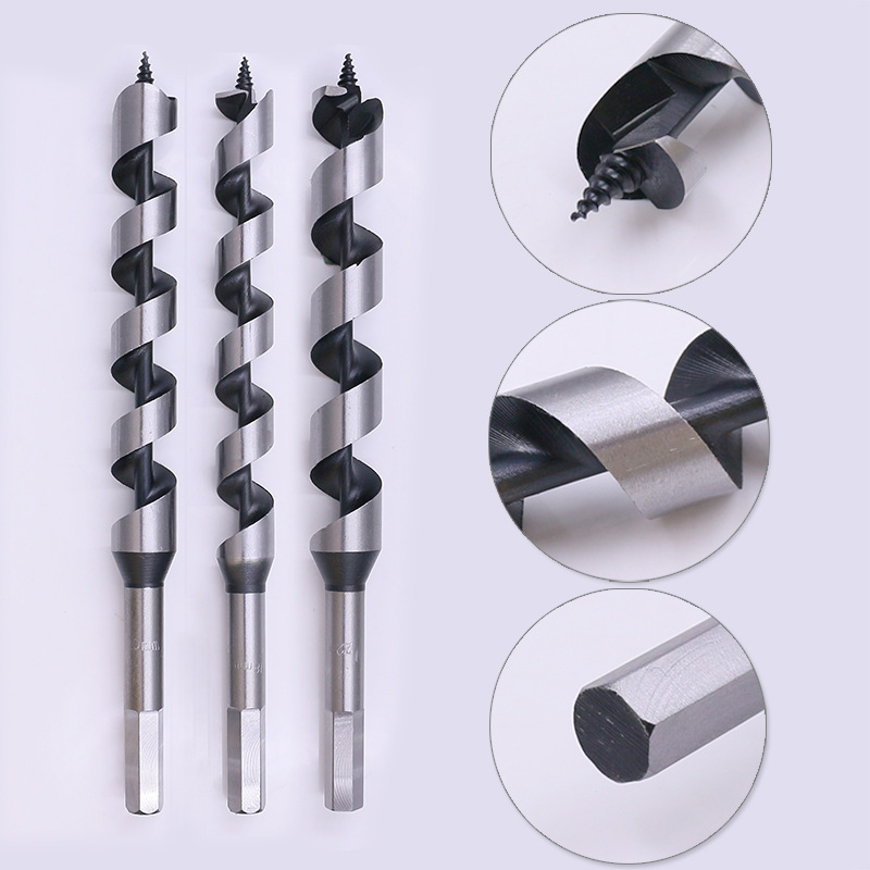 Carbon Steel woodworking drill four-slot four-blade woodworking drill hexagonal handle door lock drawer hole reaming drill hole opener Carbon Steel woodworking drill four-slot four-blade woodworking drill hexagonal handle door lock drawer hole reaming drill hole opener