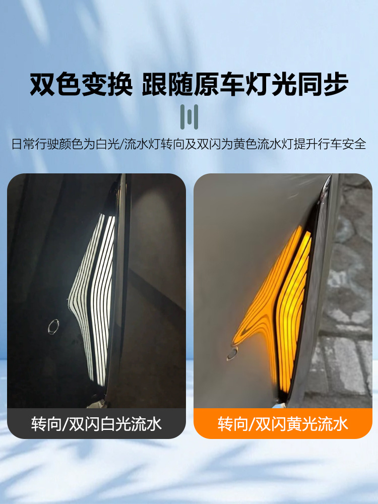 Suitable for WEY Gaoshan 7/8/9 illuminated car logo, dual-color daytime running lights, sequential turn signals, 25 models of modified new accessories