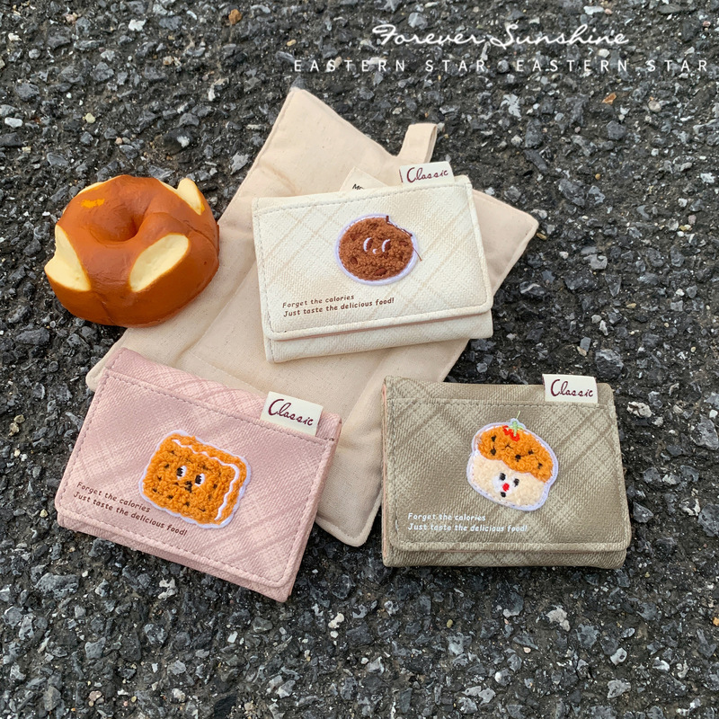 Plaid Bread Donut~Original Korean Style Women's 70% off Wallet Simple Large Capacity Card Holder WALLET Plaid Bread Donut~Original Korean Style Women's 70% off Wallet Simple Large Capacity Card Holder WALLET
