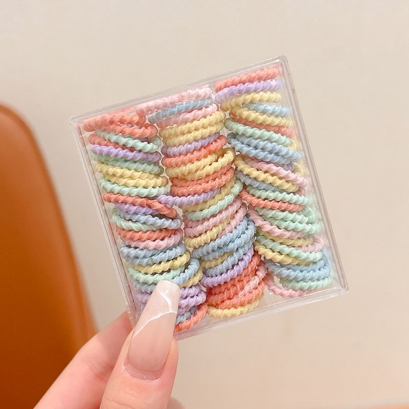 29#Pequeñas y adorables gomas elásticas multicolores con diseño trenzado (90 unidades).