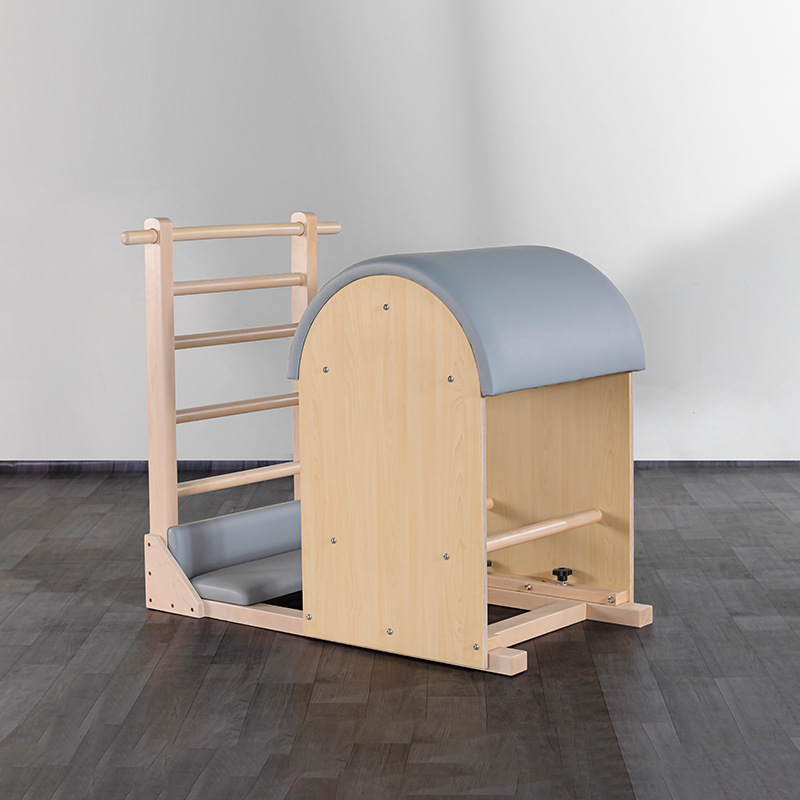 Estudio de yoga traje de cinco piezas equipo de pilates, barril de escalera, silla de pedal estable, cama central de pilates de arce Cadillac de roble