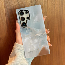 清冷感冰透玉石纹三星S24Ultra双层手机壳S26+二合一菲林壳高级感