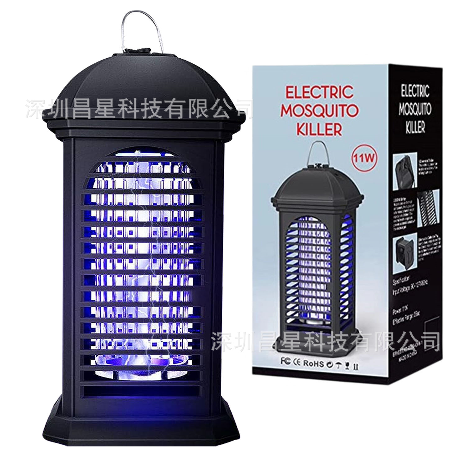 Cross-border explosion electric shock mosquito killer household photocatalyst mosquito killer UV light electric insect killer outdoor mosquito lamp