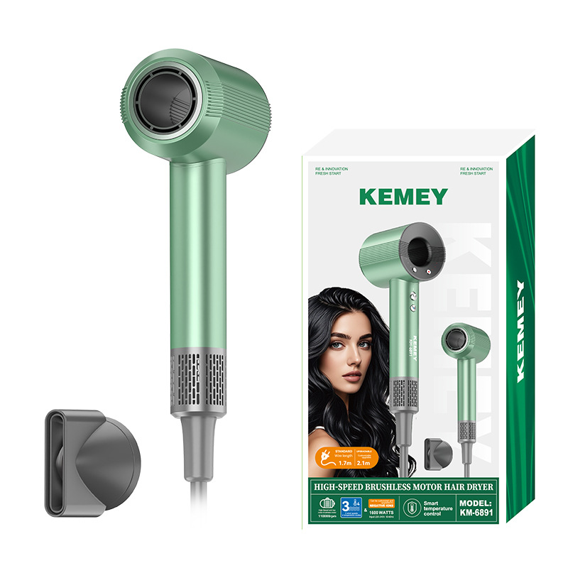 Kemei secador de pelo sin escobillas transfronterizo KM - 6891 salón de pelo secador de pelo eléctrico de alta potencia secador de pelo de iones negativos gran viento