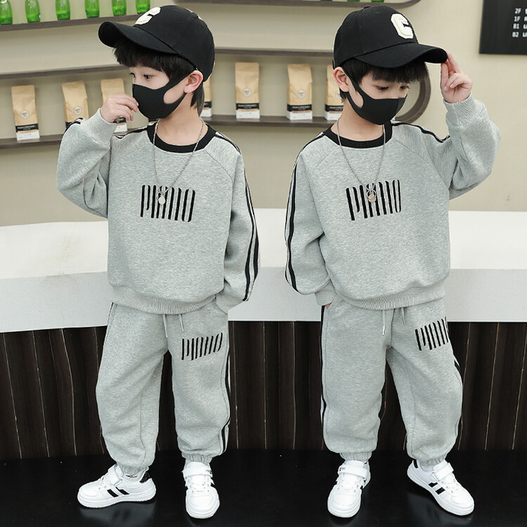 Dětské oblečení Chlapecký set s pletenou šňůrkou, jaro a podzim, nový styl, dětská ležérní mikina, dvoudílný set, trendy_voghion.com