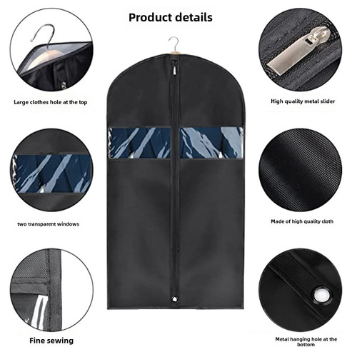 Amazon Best Selling Black Oxford Cloth Clothes Dust Proof Bag Waterproof Anti-microbial Clothing Cover Multifunctional Thick Suit Cover