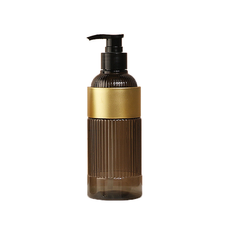 300ml350ml400mlシャンプーボトルグレーストライプ入浴露瓶プラスチックPET押圧洗浄保護分注瓶|undefined