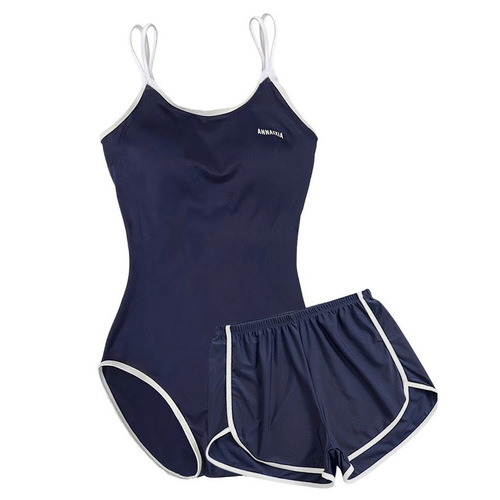 One-piece swimming suit female conservative pure desire dead bank water sling summer student flat angle cover belly by the beach