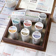半暖時間ハンドブックテープ英字大きな背景ステッカーペットハンドブック造園と紙テープ