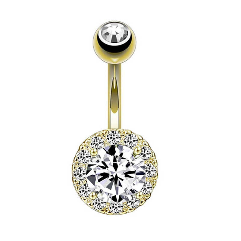 Fashion Geometric Copper Plating Zircon Belly Ring display picture 5